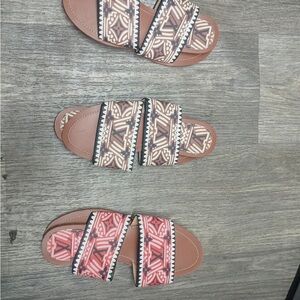 Louis Vuitton Geometric Sandals - Brown and Pink
